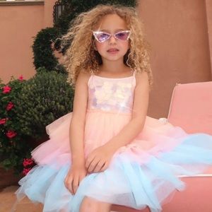Lola + The Boys PAILLETTE OMBRE TUTU DRESS